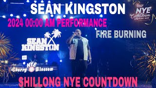 Sean Kingston  Fire Burning  Live at Shillong New Year Eve Countdown 2024 [upl. by Collar172]