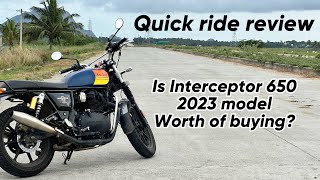 Interceptor 650 2023 model Ownership review  Top speed  Red rooster exhaust  wws [upl. by Daveda577]