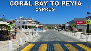 DRIVING from CORAL BAY to PEYIA in CYPRUS  4K 60fps [upl. by Holey]