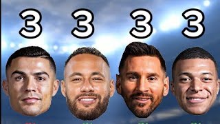 Ronaldo vs Neymar vs Messi vs Mbappé [upl. by Alyworth570]