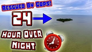 RESCUED BY COPS 24 HOUR OVERNIGHT CHALLENGE ON A DESERTED ISLAND GONE WRONG  MOE SARGI [upl. by Ybroc]