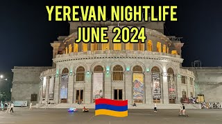 June 2024  Armenia Yerevan Nightlife [upl. by Llabmik]