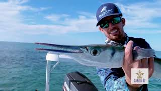 Fishing for Aggressive Houndfish on the Flats in the Bahamas [upl. by Oswell]