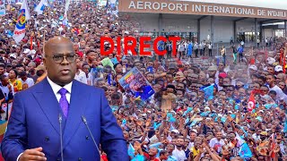 DIRECT AÉROPORT NDJILI TOMBER ARRIVÉE DE FATSHI SURPREND PLEIN À CRAQUER KIN ENINGANI [upl. by Lauzon]