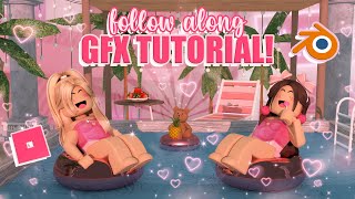 slow and BEGINNER follow along ROBLOX GFX tutorial  mxddsie ♡ [upl. by Novahc]