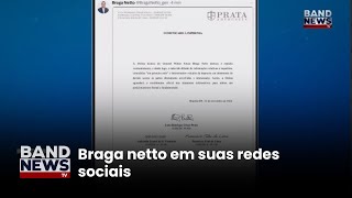 General Braga Netto posta nota em suas redes sociais  BandNewsTV [upl. by Verbenia149]