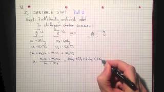 Fysikk 2 3D Sentrale støt Eksempel fullstendig uelastisk støt [upl. by Nerta]