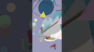 Wassily Kandinsky Violet Green 1926 kandinsky abstractart 3danimation blender [upl. by Nnylkoorb]