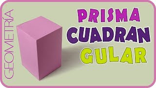 Como hacer un prisma cuadrangular prisma rectangular o paralelepípedo  Square prism [upl. by Justina]