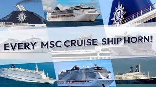 Every MSC Cruise Ship Horn [upl. by Asilat]