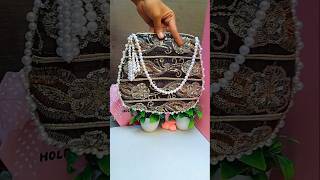 Diy bag from lace 👛😍💖 trending diy youtubeshorts ektascreativity bag craft [upl. by Annoyk]