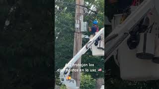 ASI trabajan los electricistas en la usa 🇺🇸 🔌 [upl. by Marijane596]