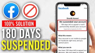 We Suspended Your Facebook account 180 Days left to Appeal Disable your account  Solution [upl. by Shani416]