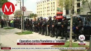 Detienen a 11 en operativo contra coyotes y franeleros en Arcos de Belén [upl. by Hodgkinson]