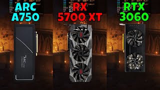 ARC A750 vs RX 5700 XT vs RTX 3060 Benchmark in 10 Games at 1440p 2023 [upl. by Cerys]