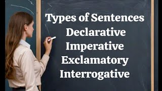 Types of Sentences  Declarative Imperative Interrogative and Exclamatory with examples [upl. by Aliuqa]