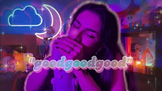 ASMR Breathy Mouth Sounds  “goodgoodgood” ✨ low light amp sleepy vibes [upl. by Ttocserp663]