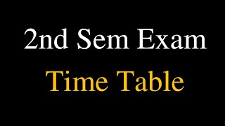 Second Sem Exam Time Table Calicut University [upl. by Oswin]