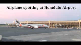 Airplane spotting at Honolulu International Airport Oahu Hawaii [upl. by Ecinwahs238]