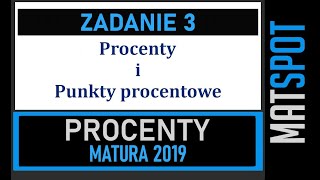 Zadanie maturalne  procenty a punkty procentowe [upl. by Braswell]