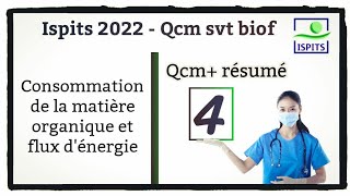 Ispits 2022  Qcm svt biof  Consommation de la matière organique et flux dénergie 4 ✌️ [upl. by Nomed]