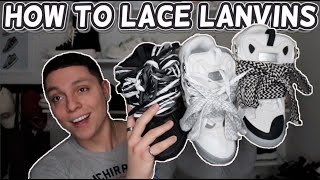 How To Lace LANVIN Curb Sneakers Tutorial [upl. by Esinwahs]