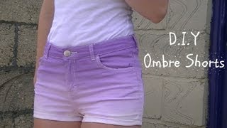 DIY Ombre Dip Dye shorts [upl. by Fauver]