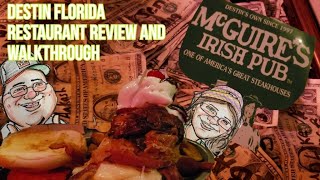 McGuires Irish Pub Destin Florida Restaurant Review and Walkthrough [upl. by Lalage]