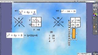 Algebra Factoring X Box Method [upl. by Nart]