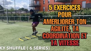 5 EXERCICES D’AGILITÉ POUR JOUEUR DE FOOTBALL BASKETBALL TENNIS  ENTRAÎNEMENT COMPLET🏀🏈⚽️🎾 [upl. by Deden]