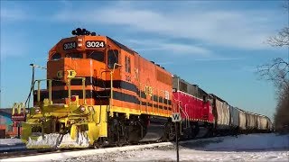 CFampE 3024 S5T in the snow Chicago Ft Wayne and Eastern Railroad [upl. by Aronow]