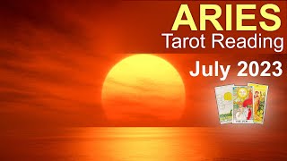 ARIES JULY 2023 TAROT READING quotITS A BIG YES A WEIGHT IS LIFTED CONVERSATION BRINGS CLARITYquot [upl. by Accebber]