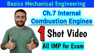 Internal Combustion Engine  One Shot  Imp Video  Basic Mechanical Engineering  Btech 1st year [upl. by Oremoh]