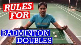 RULES FOR PLAYING BADMINTON DOUBLES Avoid penalties by knowing the rules of the game badminton [upl. by Ylrebmit771]