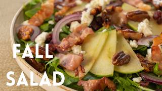 Delicious Arugula and Spinach Salad with Crispy Pancetta and Apple [upl. by Asselim]