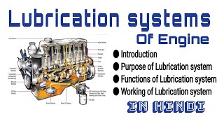 Lubrication System of Engine  Full information   Hindi [upl. by Aruasor]