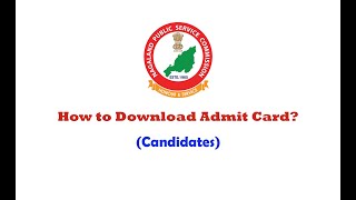 How to Download Admit Card [upl. by Chu302]