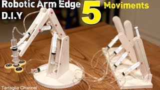 Amazing  How to make syringhe Hydraulic Robotic arm  5 movements [upl. by Jenn]