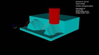 OpenCAMLib octree cutting simulation depth10 tree [upl. by Celine]