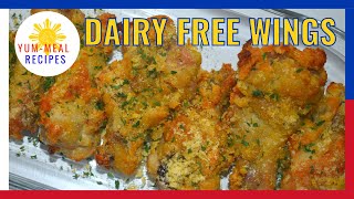 Garlic Parmesan Chicken Wings Dairy Free  Chicken Wings in Oven [upl. by Fairfield]