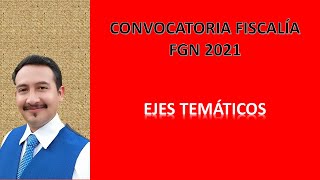 EJES TEMÁTICOS CONCURSO FISCALÍA 2021  CONVOCATORIA FISCALÍA 2021 [upl. by Gusty103]