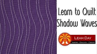 Machine Quilt Shadow Waves Free Motion Quilting Filler Design 1 [upl. by Wichman]