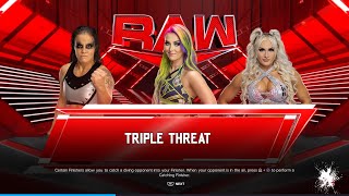 WWE 2k24 I Universe Mode I RAW Ep 23 I Womens MITB Qualifying Match I Gameplay [upl. by Nosniv]