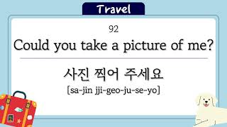 100 Korean travel phrases for beginners  korean podcast learn korean [upl. by Lilah5]