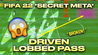 FIFA 22 META DRIVEN LOBBED THROUGH PASS TUTORIAL SECRET PASSING MOVE ⚠️ IT IS BROKEN [upl. by Annekahs128]