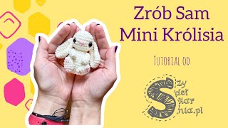 Zrób Sam maskotkę na szydełku ☆ Mini Króliś ☆ tutorial krok po kroku [upl. by Suidaht]