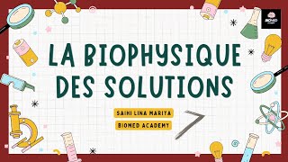 Biophysique des Solutions  Propriétés Électriques  1ére année Médecine Canstantine [upl. by Adnohral]