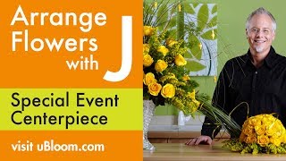 How To Arrange Flowers Yellow Rose Centerpiece [upl. by Bride]