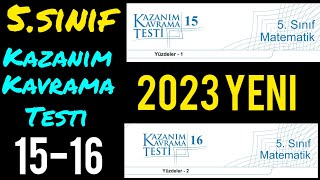 5SINIF MATEMATİK KAZANIM KAVRAMA TESTİ 1516 YENİ 2023  YÜZDELER [upl. by Gannon529]