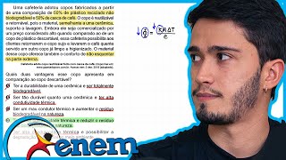 ENEM 2023  Uma cafeteria adotou copos fabricados a partir de uma composição de 50 de plástico reci [upl. by Yolane615]